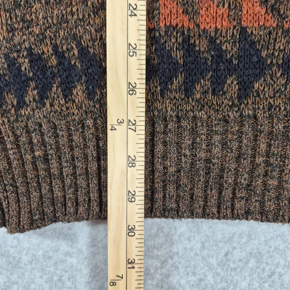 Vintage Clipper Mist Sweater Mens XTALL LXT Brown Aztec Southwestern Geometric